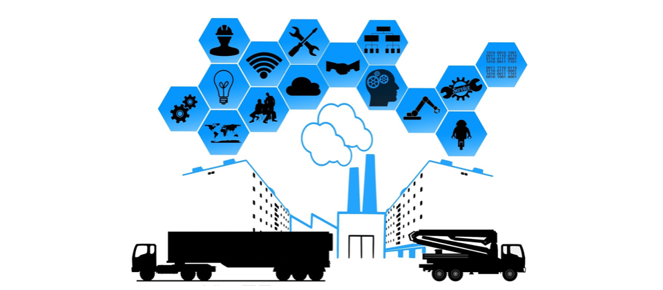 Infografica - Icone che dimostrano l'Internet of energy.